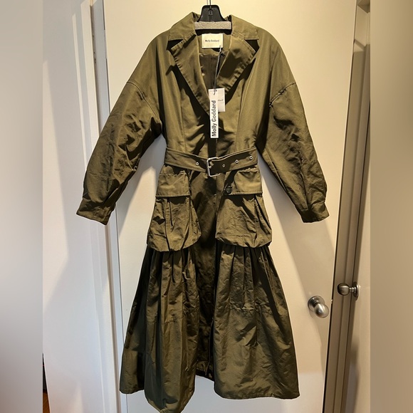 MOLLY GODDARD Khaki Trench Coat - Picture 1 of 14